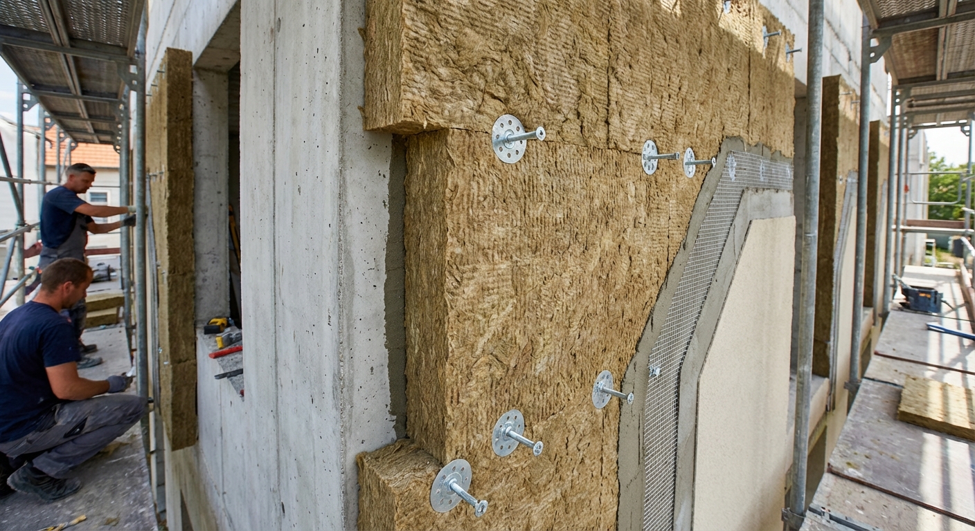 Priprema fasade za kamenu vunu