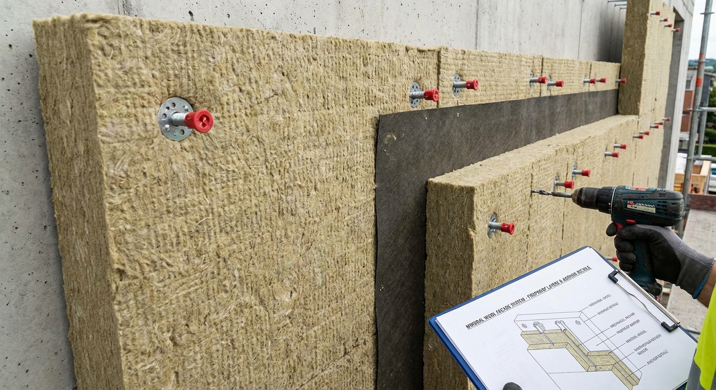 Lepljenje kamene vune