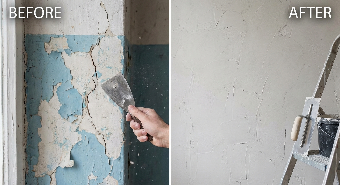 Renoviran zid nakon radova