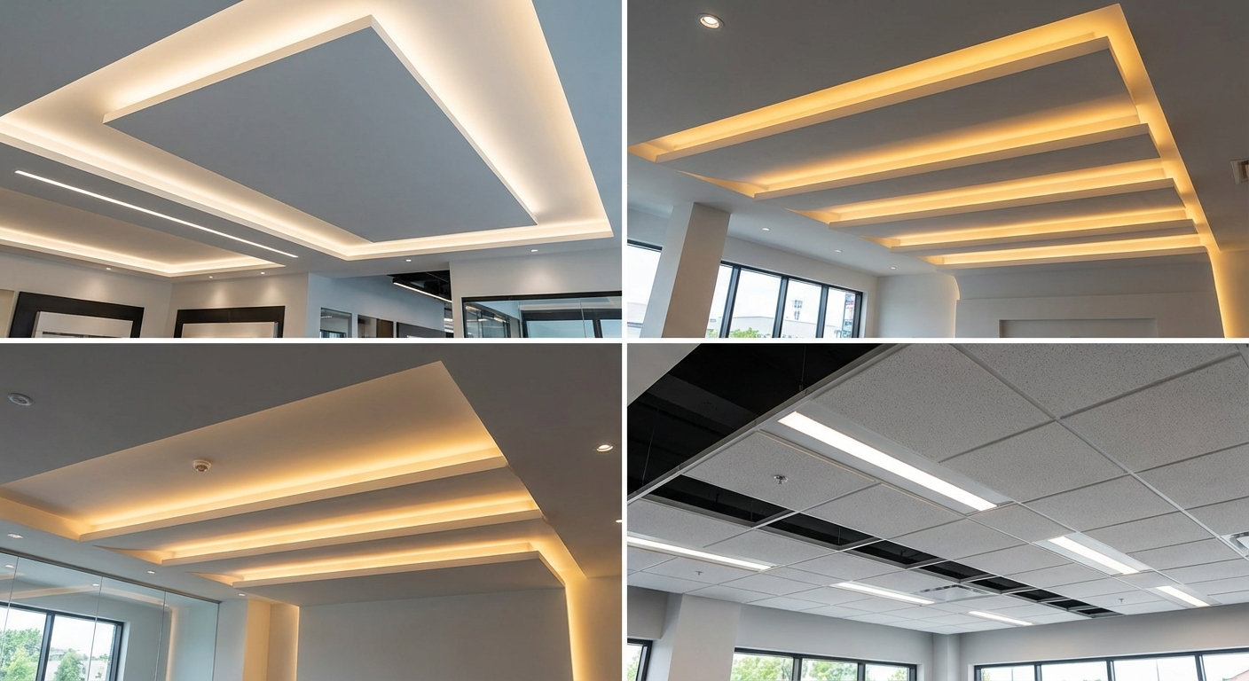 Kaskadni plafon sa više nivoa